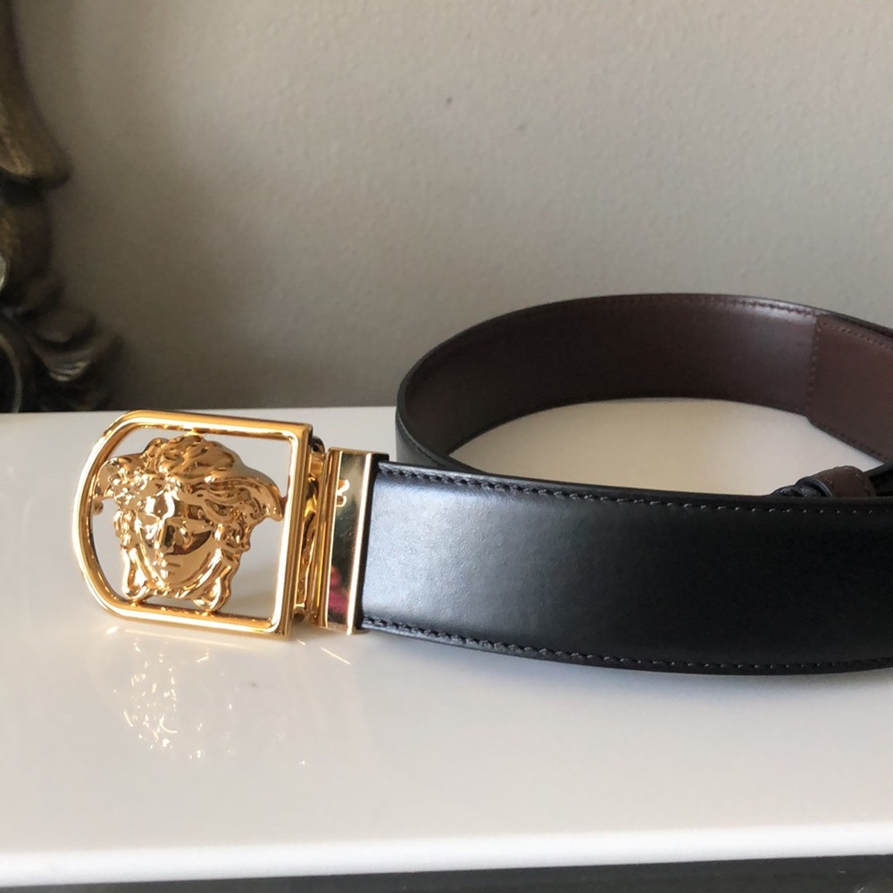 VERSACE Medusa Frame Reversible Belt